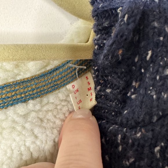 ESPRIT Blue Sherpa Lined Jacket Men's Small - Picture 3 of 7